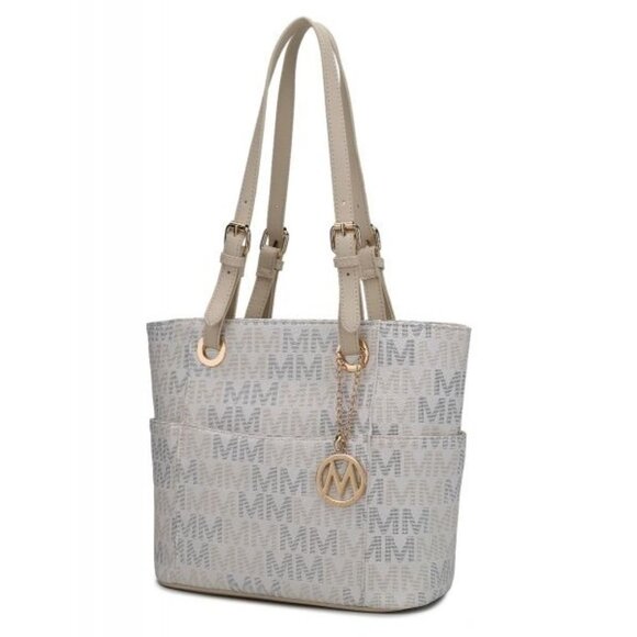Cavalli Tote White With Luxurious Gold Tone Hardware MKF Collection NWT - Picture 1 of 4